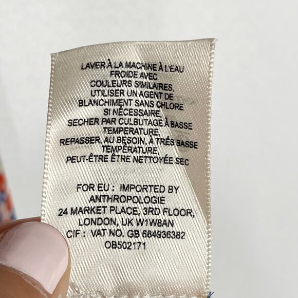 Anthropologie HD in Paris 0 Palo Alto Floral Blouse Floral Patchwork Tie Front - Picture 11 of 12